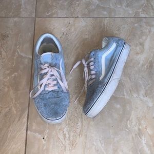 LIMITED EDITION Blue Furry Vans (old skool)